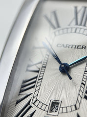 Mens Cartier Tank Américaine Large 18k White Gold Automatic W2603256