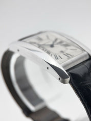 Mens Cartier Tank Américaine Large 18k White Gold Automatic W2603256