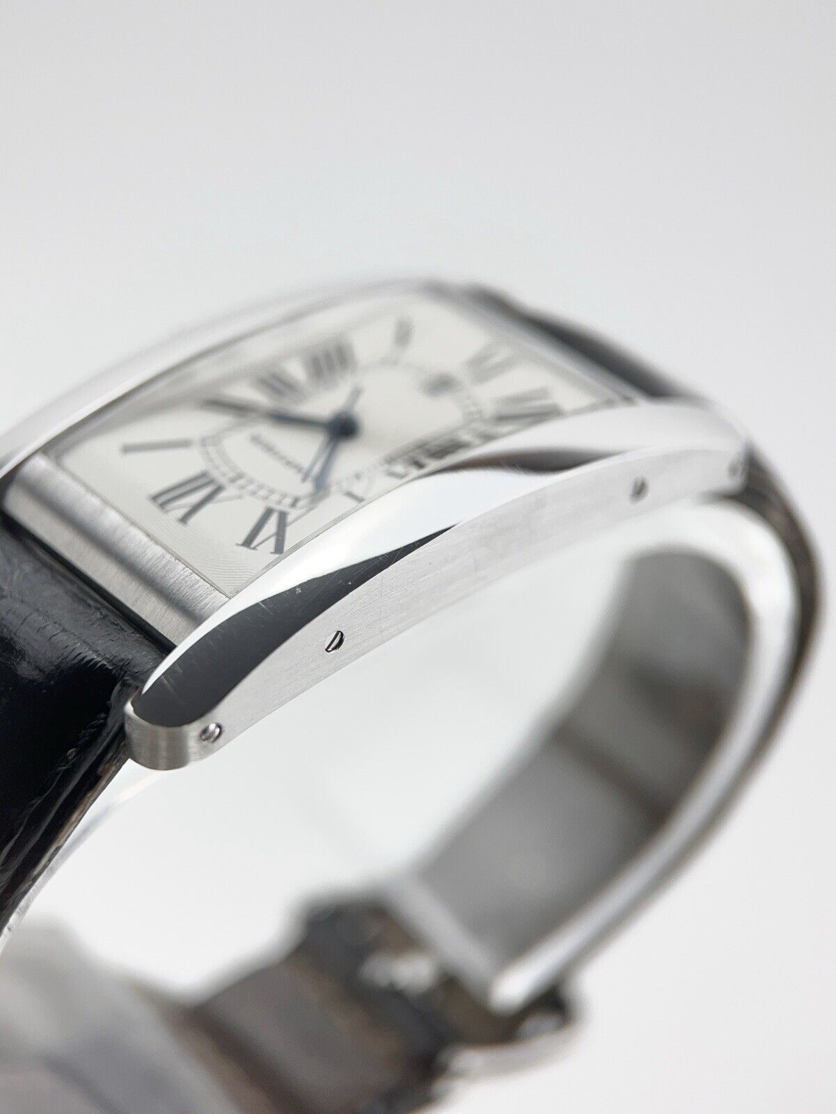 Mens Cartier Tank Américaine Large 18k White Gold Automatic W2603256