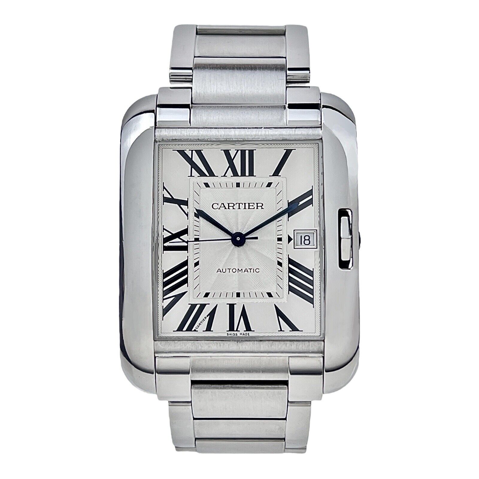 37x49mm Cartier Tank Anglaise XL Stainless Steel 3507 Watch