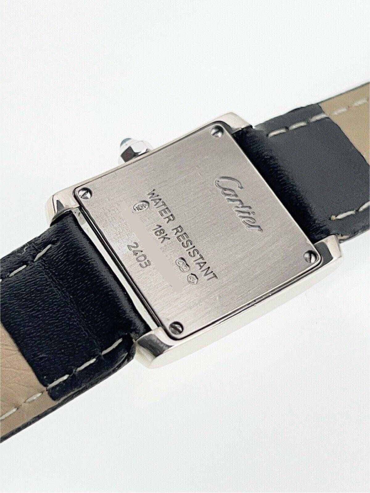 Cartier Tank Française 20mm 18k White Gold Quartz 2403