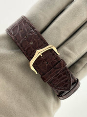 Cartier Tank Solo 18k Rose Gold 27mm Quartz Brown Strap W5200025 Watch
