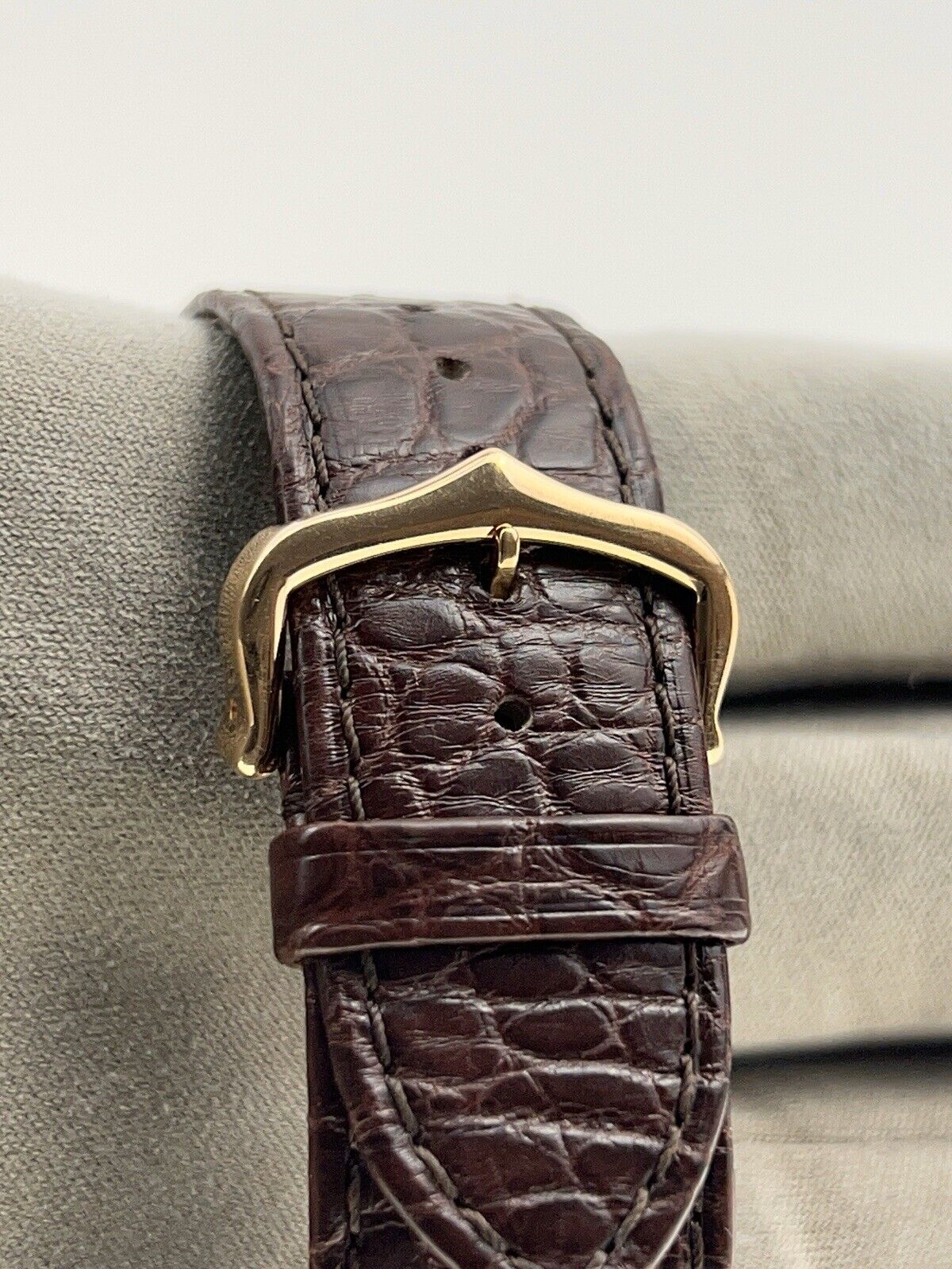 Cartier Tank Solo 18k Rose Gold 27mm Quartz Brown Strap W5200025 Watch