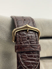 Cartier Tank Solo 18k Rose Gold 27mm Quartz Brown Strap W5200025 Watch