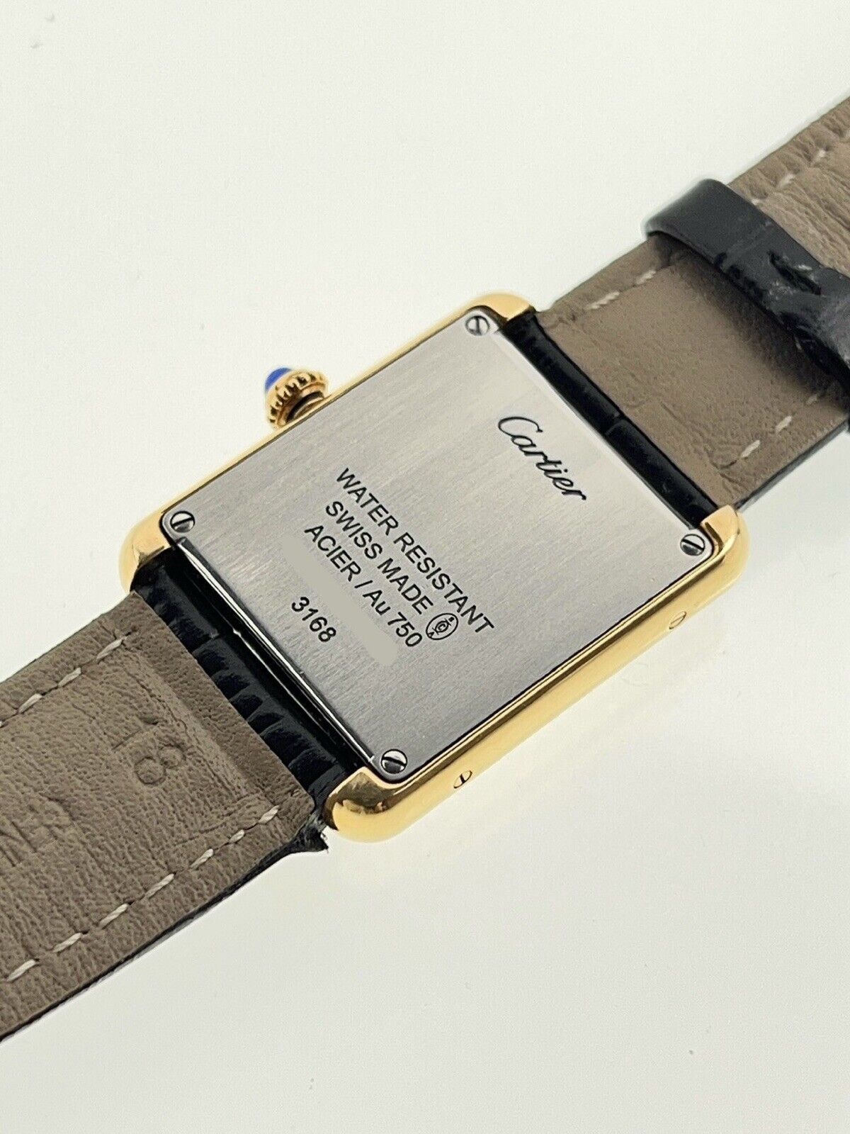 Cartier Tank Solo Yellow Gold and Steel Diamond Bezel 24mm 3168 Quartz