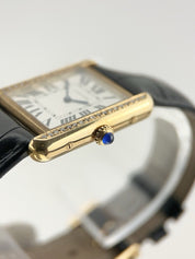 Cartier Tank Solo Yellow Gold and Steel Diamond Bezel 24mm 3168 Quartz