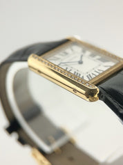 Cartier Tank Solo Yellow Gold and Steel Diamond Bezel 24mm 3168 Quartz