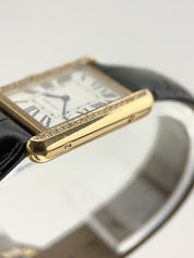 Cartier Tank Solo Yellow Gold and Steel Diamond Bezel 24mm 3168 Quartz