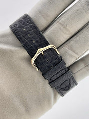 27mm Cartier Tank Solo 18k Yellow Gold 2742 Silver Dial Watch