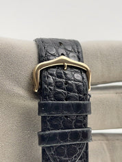 27mm Cartier Tank Solo 18k Yellow Gold 2742 Silver Dial Watch