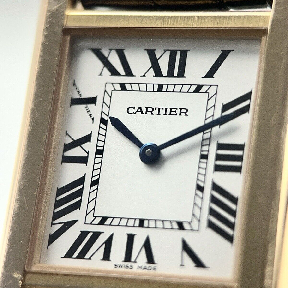 Cartier Tank Solo 24mm 18k Rose Gold and Steel Women's Silver Dial 3168