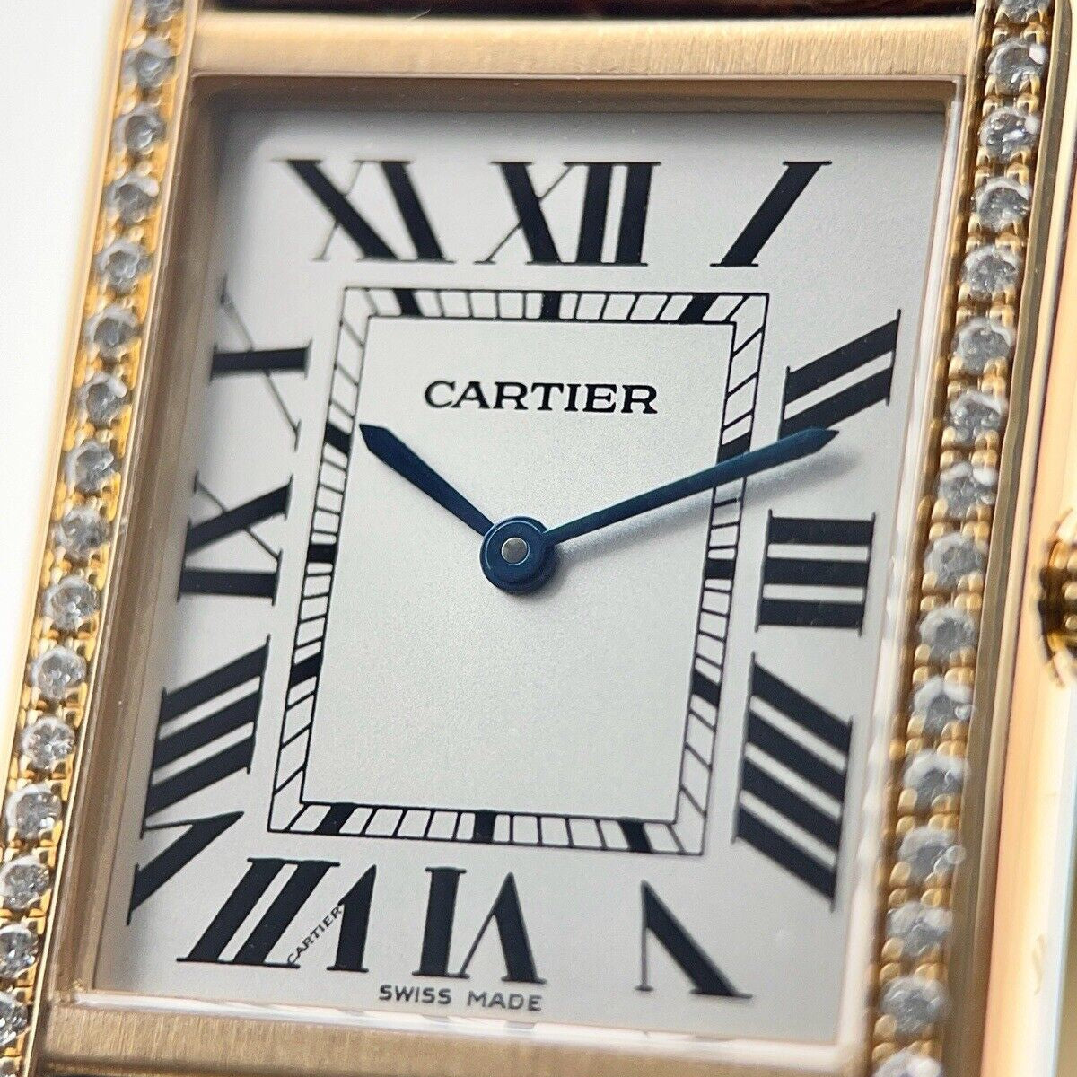 Cartier Tank Solo 27mm Yellow Gold and Steel Diamond Bezel Quartz 2742