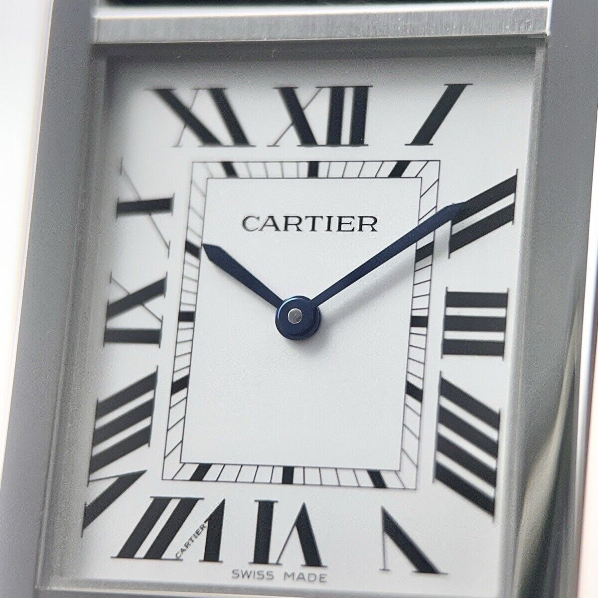 Cartier Tank Solo Stainless Steel Silver Dial 34x27mm Quartz WSTA0028