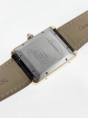 Diamond Bezel Cartier Tank Solo XL 31mm 18k Rose Gold and Steel 3514