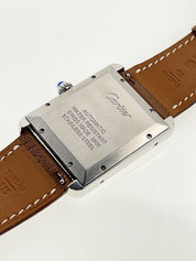 Cartier Tank Solo XL 31mm Stainless Steel Brown Leather Strap WSTA0029