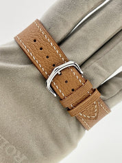 Cartier Tank Solo XL 31mm Stainless Steel Brown Leather Strap WSTA0029