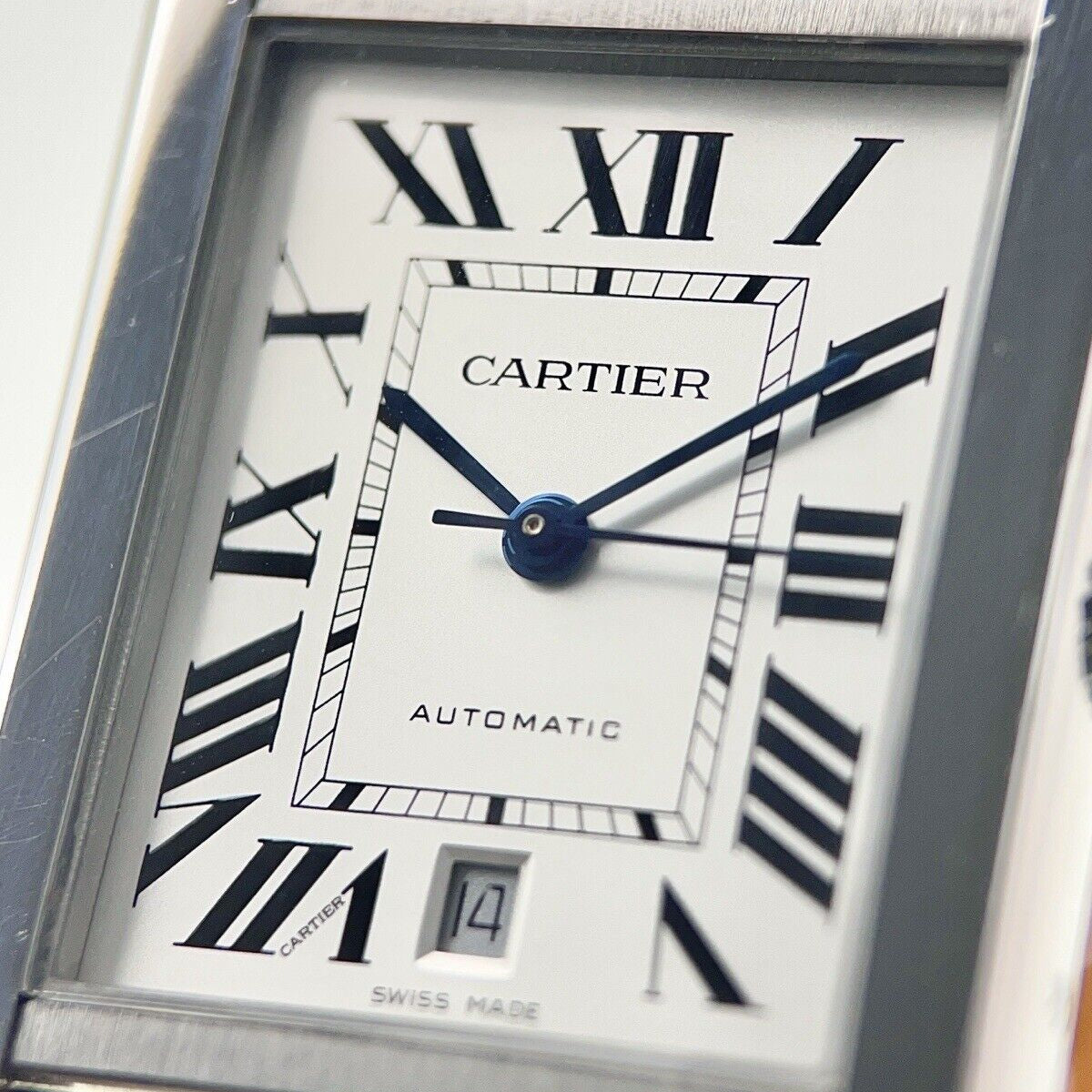 Cartier Tank Solo XL 31mm Stainless Steel Brown Leather Strap WSTA0029