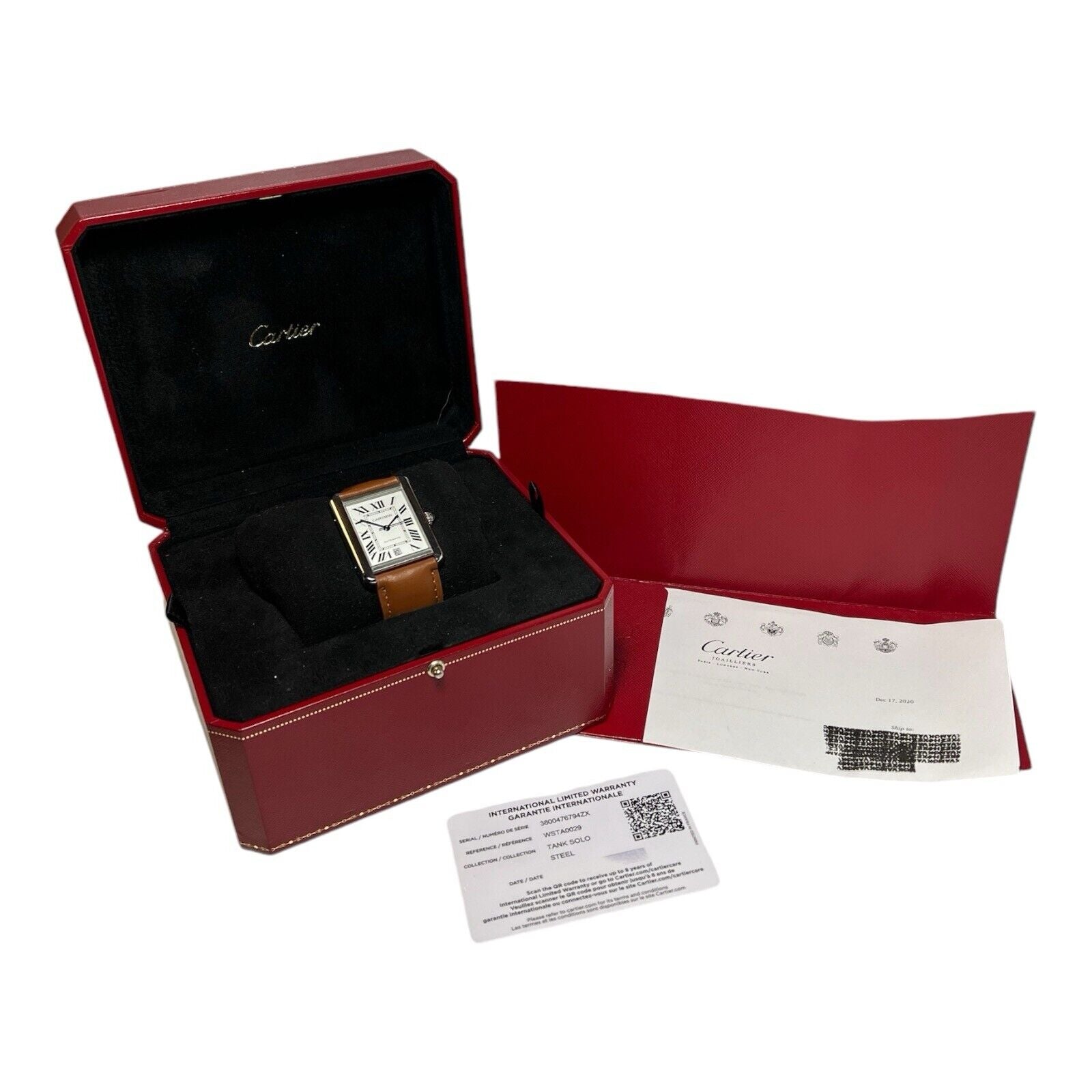 Cartier Tank Solo XL Stainless Steel 31mm Automatic WSTA0029 Watch