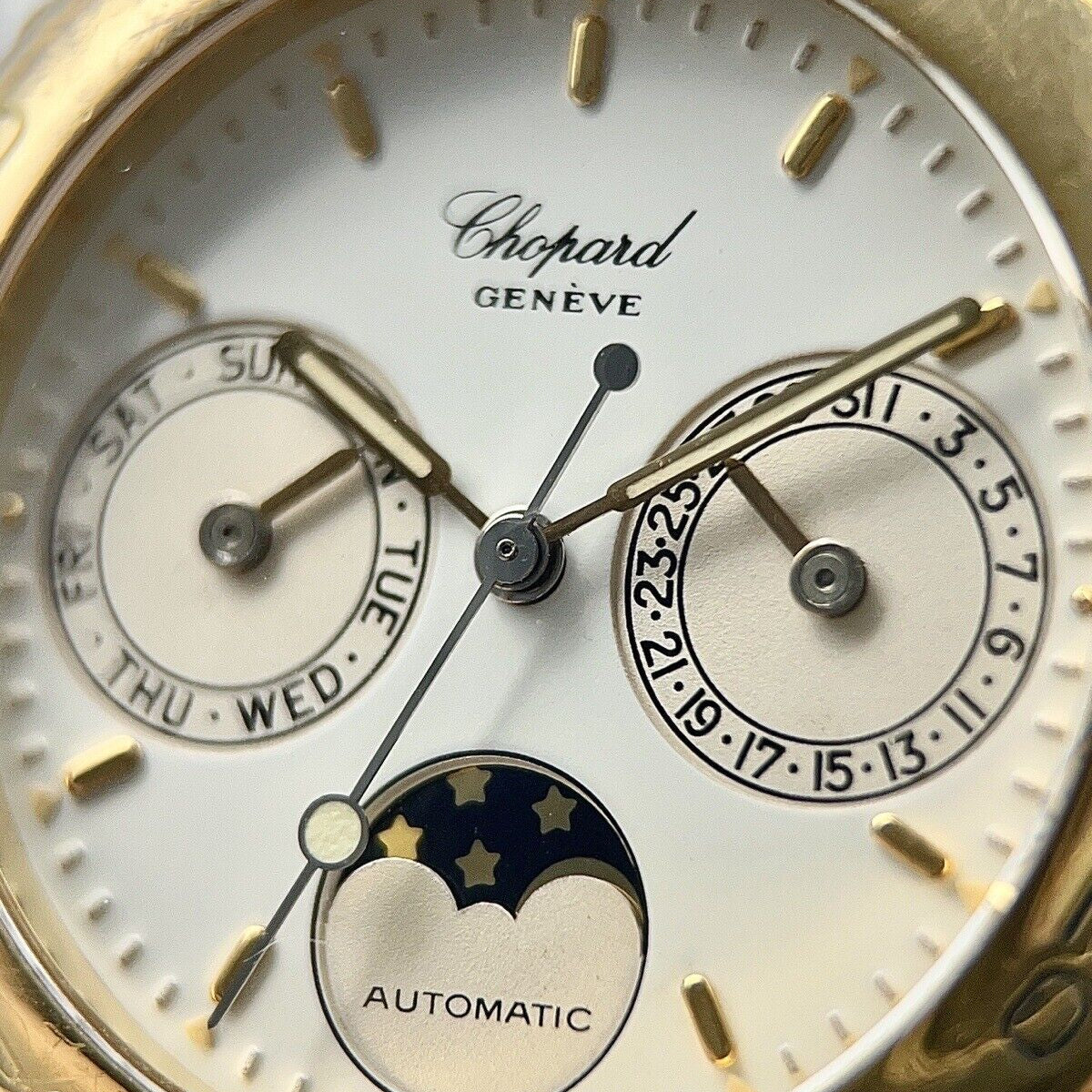 34mm Chopard LUC Luna Doro 18k Yellow Gold 1162 Watch