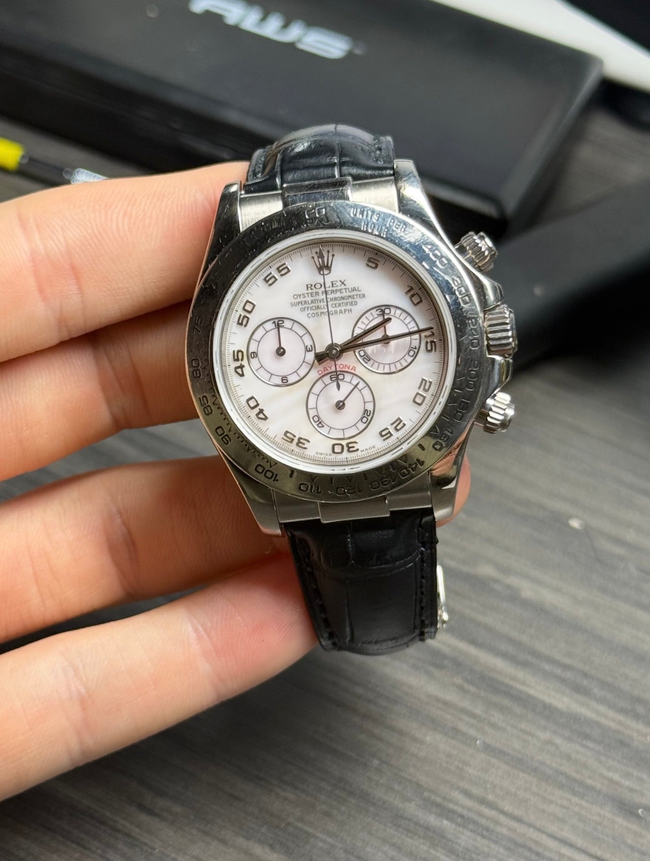 Rolex Daytona 18k White Gold MOP Dial