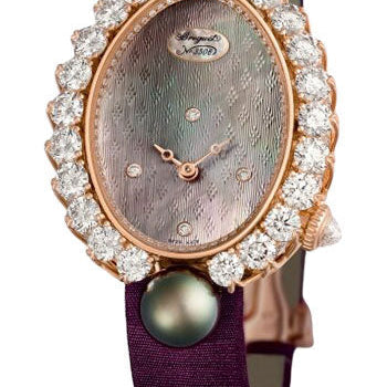 Breguet Perles ImpŽriales GJ29BB89245D58 - Rose Gold Case - Mother-Of-Pearl Dial - Purple Satin Strap - GJ29BR8924TDT8