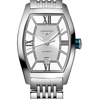 Longines Evidenza Automatic Watch - 26.00 X 30.6 mm Steel Case - Silver Roman Dial - Bracelet - L2.142.4.76.6