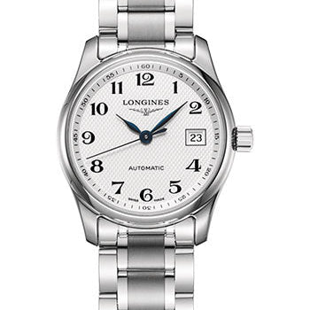 Longines Master Collection Watch - 29 mm Steel Case - Silver Barleycorn Arabic Dial - Bracelet - L2.257.4.78.6