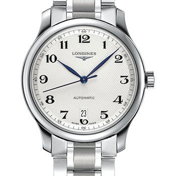 Longines Master Collection Watch - 38.5 mm Steel Case - Silver Barleycorn Arabic Dial - Bracelet - L2.628.4.78.6