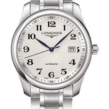Longines Master Collection Watch - 40 mm Steel Case - Silver Barleycorn Arabic Dial - Bracelet - L2.793.4.78.6