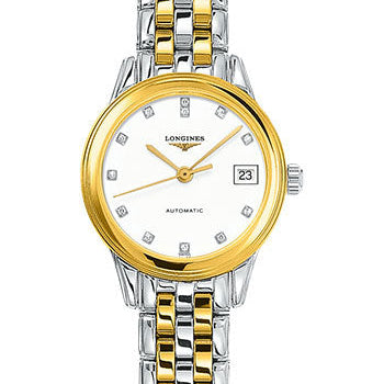 Longines Flagship Watch - 26 mm Steel And Yellow PVD Case - White Diamond Dial - Bracelet - L4.274.3.27.7