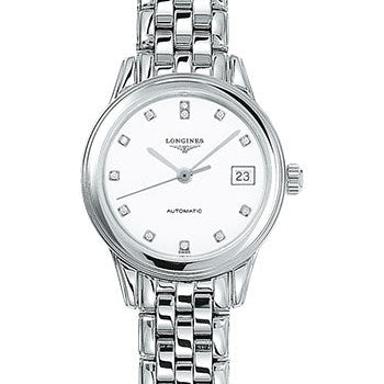 Longines Flagship Watch - 26 mm Steel Case - White Diamond Dial - Bracelet - L4.274.4.27.6