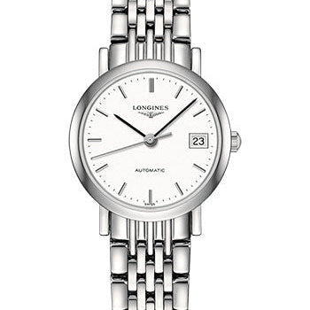 Longines Elegant Collection Watch - 25.5 mm Steel Case - White Dial - Bracelet - L4.309.4.12.6