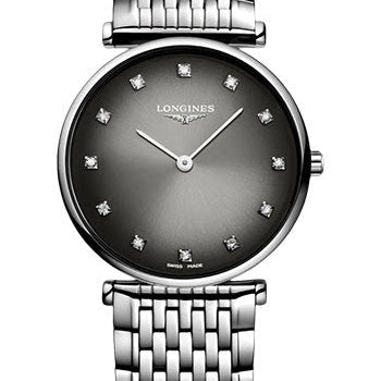 Longines La Grande Classique De Longines Quartz Watch - 29 mm Steel Case - Grey Diamond Dial - Bracelet - L4.512.4.77.6