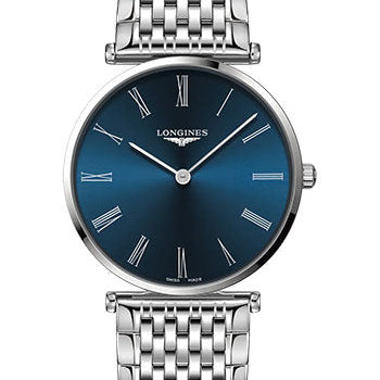 Longines La Grande Classique De Longines Quartz Watch - 38 mm Steel Case - Blue Roman Dial - Bracelet - L4.866.4.94.6