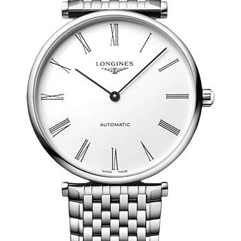 Longines La Grande Classique De Longines Automatic Watch - 38 mm Steel Case - White Roman Dial - Bracelet - L4.918.4.11.6