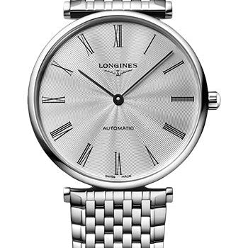 Longines La Grande Classique De Longines Automatic Watch - 38 mm Steel Case - Silver FlinquŽ Roman Dial - Bracelet - L4.918.4.71.6