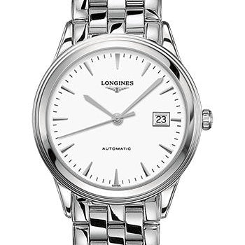 Longines Flagship Watch - 38.5 mm Steel Case - White Dial - Bracelet - L4.974.4.12.6