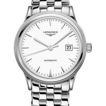 Longines Flagship Watch - 40 mm Steel Case - White Dial - Bracelet - L4.984.4.12.6