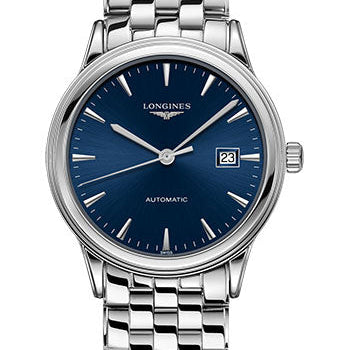 Longines Flagship Watch - 40 mm Steel Case - Blue Dial - Bracelet - L4.984.4.92.6