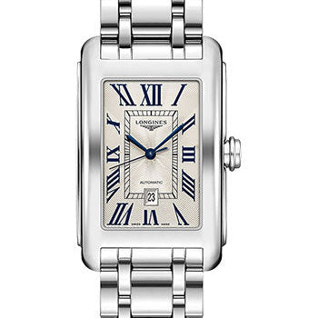 Longines DolceVita Automatic Watch - 27.70 X 43.8 mm Steel Case - Silver FlinquŽ Roman Dial - Bracelet - L5.757.4.71.6