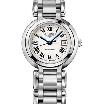 Longines PrimaLuna Automatic Watch - 26.5 mm Steel Case - Silver Roman Dial - L8.111.4.71.6