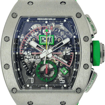 Richard Mille Chronograph 50mm Titanium "Roberto Mancini" Openworked Dial - RM11-01