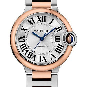 Cartier Ballon Bleu de Cartier Watch - 36 mm Steel Case - Pink Gold Bezel - W2BB0003