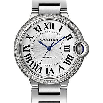 Cartier Ballon Bleu de Cartier Watch - 36 mm Steel Case - Silvered Dial - Interchangeable Bracelet - W4BB0024