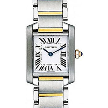 Cartier Tank Francaise Watch - Small Steel And Yellow Gold Case - W51007Q4