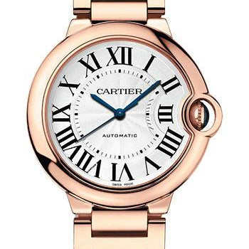 Cartier Ballon Bleu de Cartier Watch - 36 mm Rose Gold Case - Silvered Dial - Interchangeable Bracelet - WGBB0043