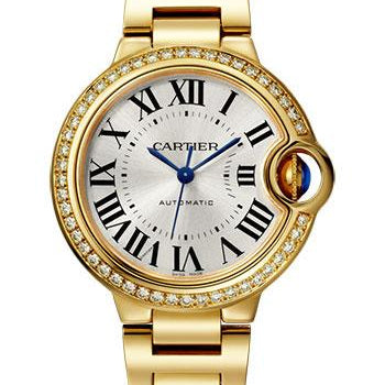 Cartier Ballon Bleu de Cartier Watch - 33 mm Yellow Gold Case - Diamond Bezel - WJBB0042