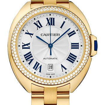 Cartier Cle de Cartier Watch - 40 mm Yellow Gold Diamond Case - Effect Dial - WJCL0010