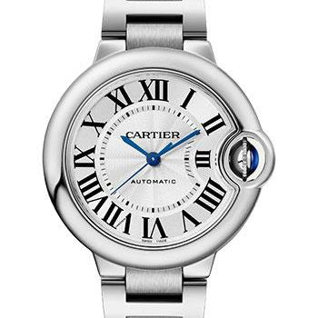 Cartier Ballon Bleu de Cartier Watch - 33 mm Steel Case - Silvered Dial - Interchangeable Bracelet - WSBB0044