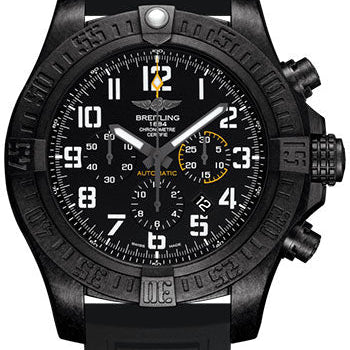 Breitling Avenger Hurricane 12h Watch - Breitlight - Volcano Black Dial - Black Diver Pro III Strap - Tang Buckle - XB0170E41B1S2